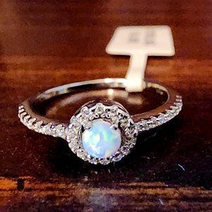 Sterling Silver Opal Ring